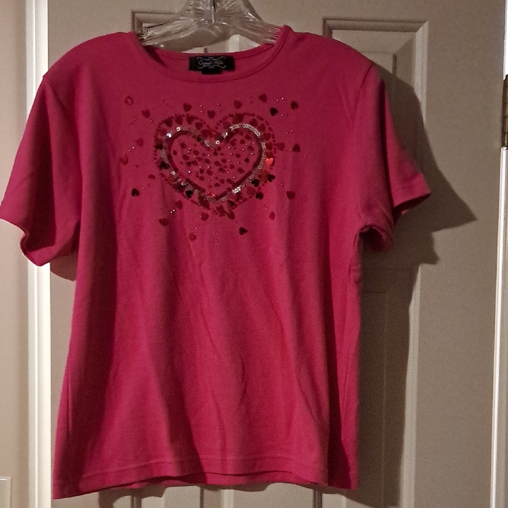 Pink Heart Womens Shirt